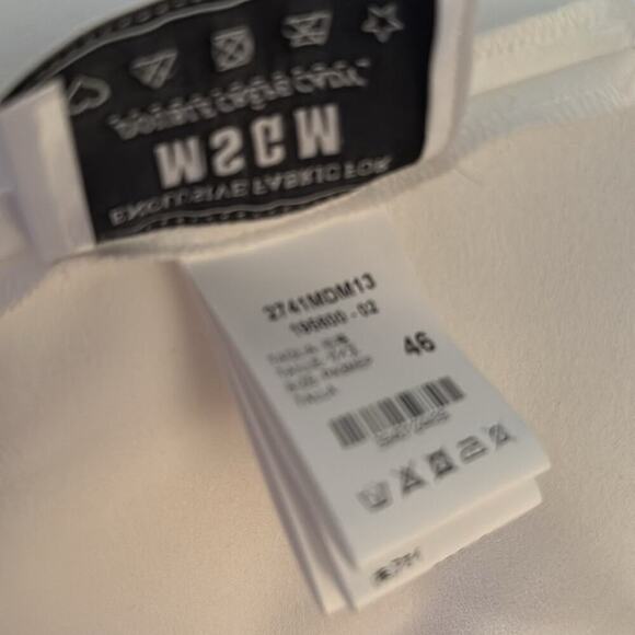 MSGM Cady Sweetheart blouse white long sleeve double crepe cady size 10 US - Picture 13 of 14